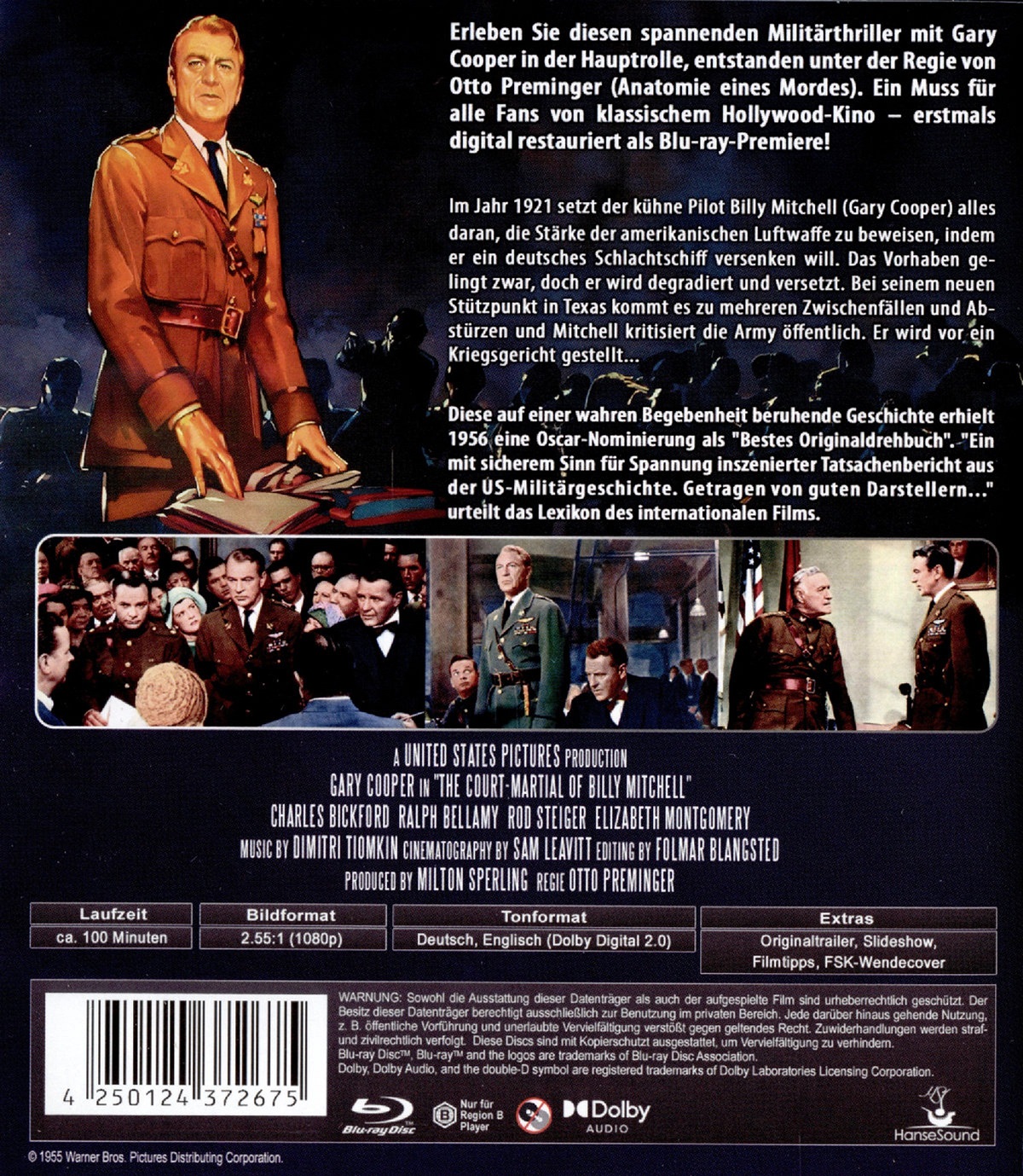 The Court-Martial of Billy Mitchell (ej svensk text) (Blu-ray) - 2