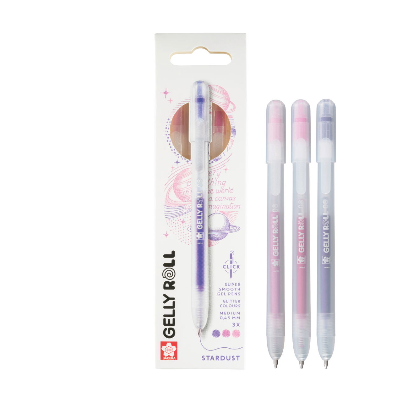 Sakura Gelly Roll stardust glitter gel pens, 3-set