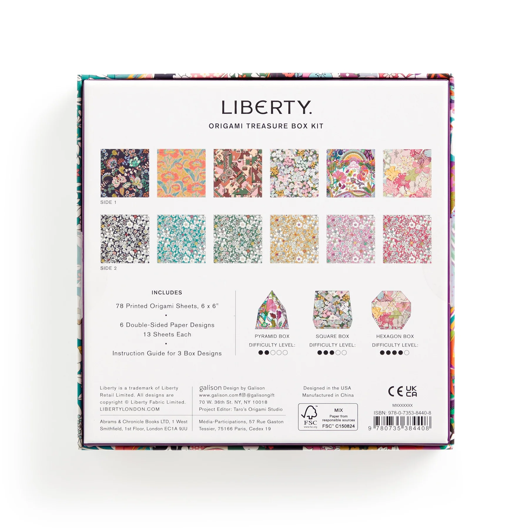 Liberty Origami Treasure Box Kit - 8