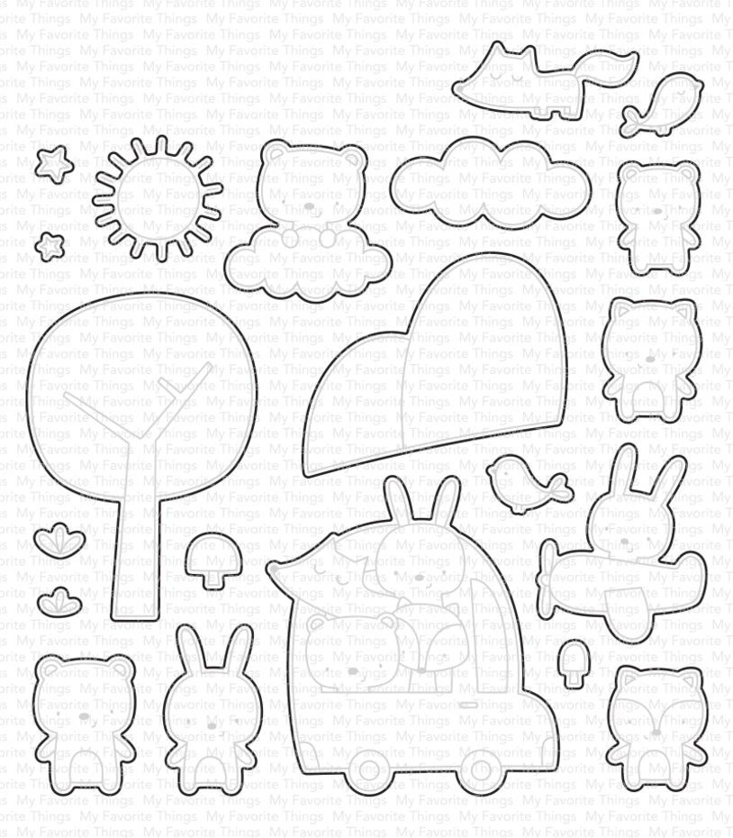 MY FAVORITE THINGS -I'm Glad We Fit STAMP & DIE SET - 2