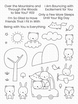 MY FAVORITE THINGS -I'm Glad We Fit STAMP& DIE SET