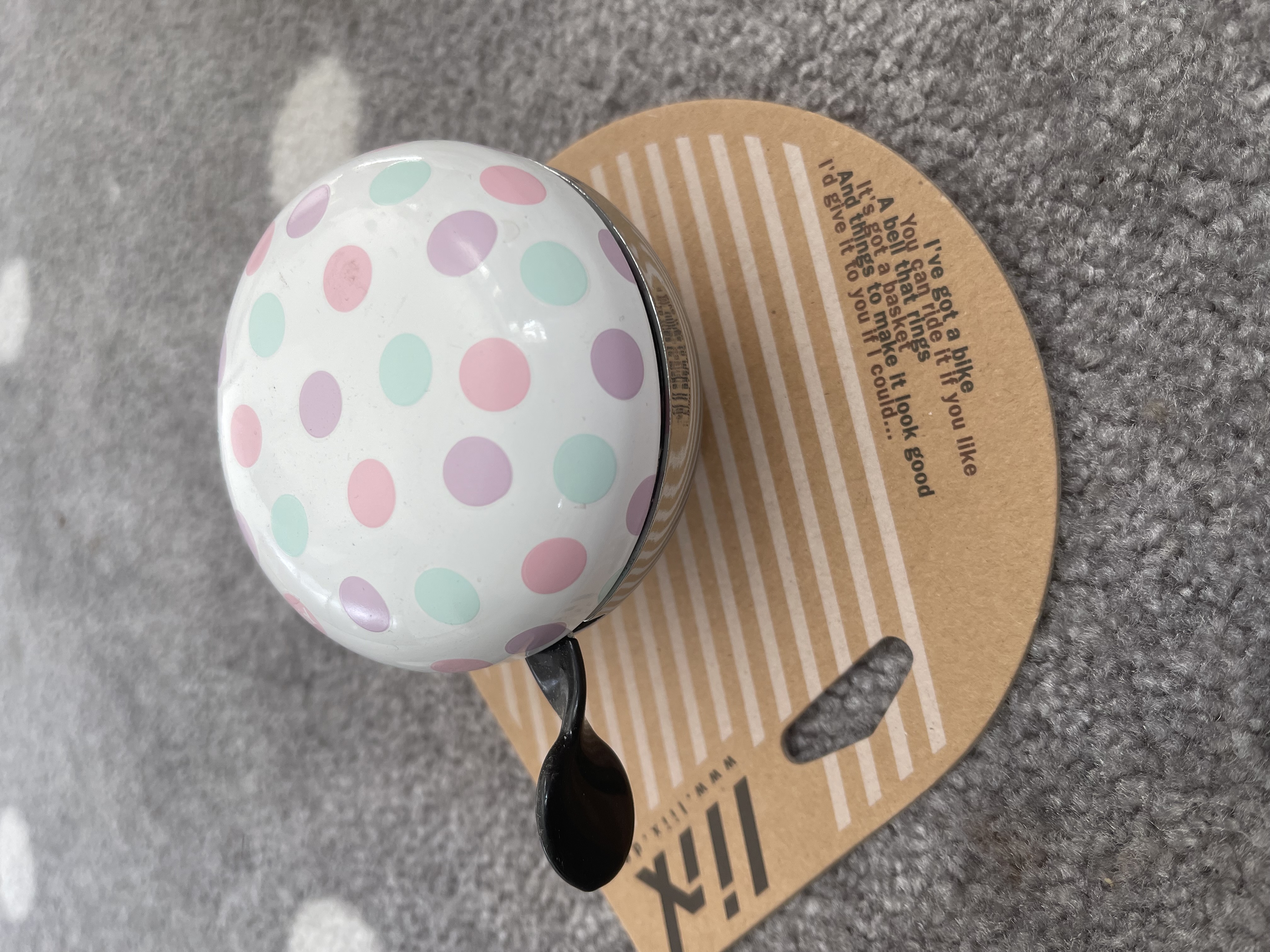 Ringklocka Cykel - Prickar Pastell Mix, Liix - 5