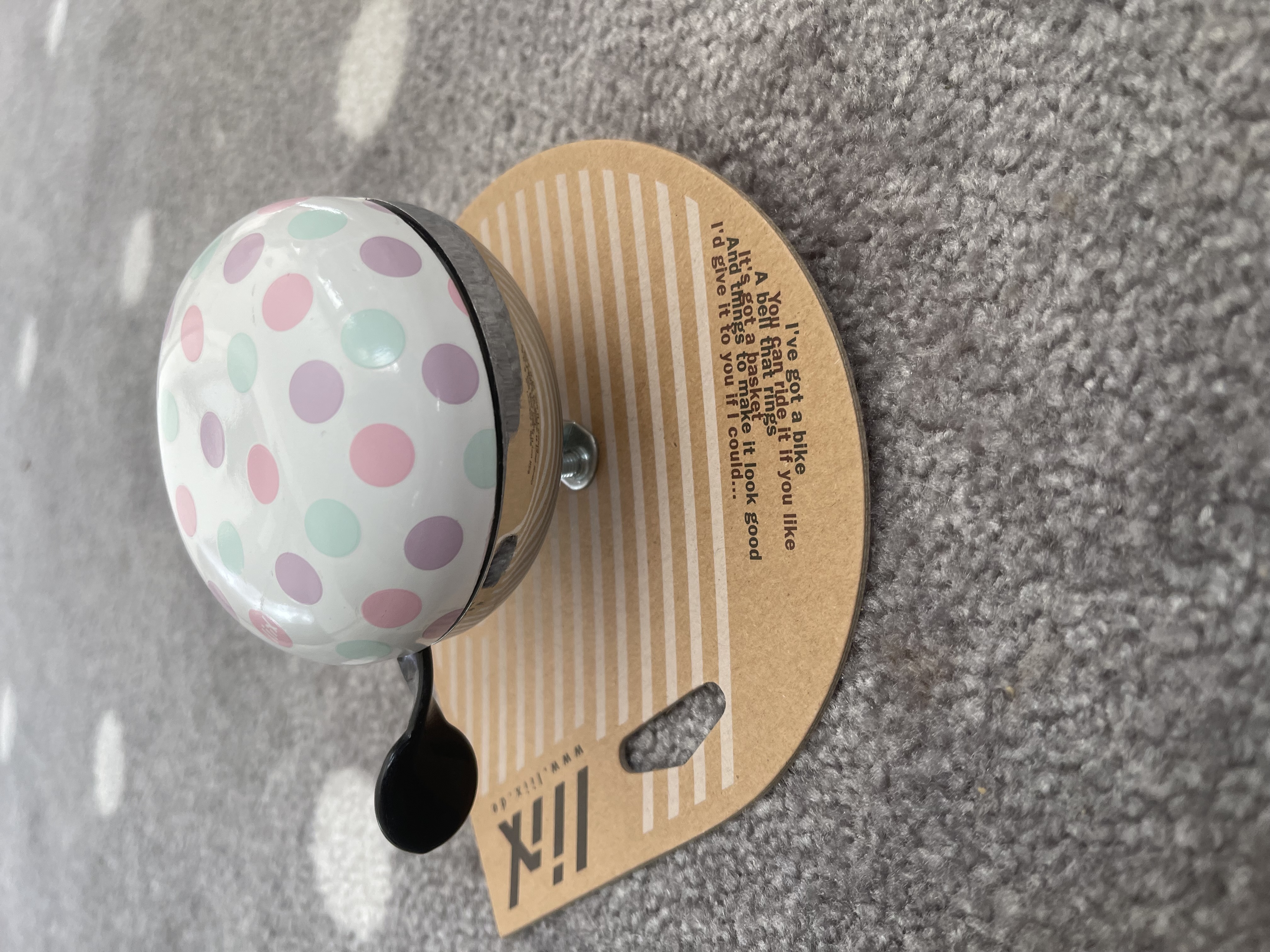 Ringklocka Cykel - Prickar Pastell Mix, Liix - 3