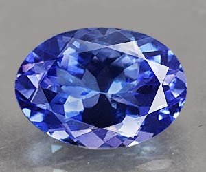 Gema de tanzanita natural suelta de 0,76 ct, rara y de primera calidad.