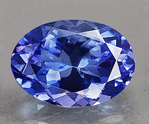Gema de tanzanita natural suelta de 0,76 ct, rara y de primera calidad.