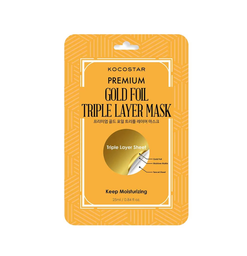 Kocostar Premium Gold Foil Triple Layer Mask