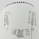 スティグ・リンドベリ  Graziaシリーズ  白いベース  植物と洗濯物の装飾  22cm  1951年