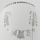 Stig Lindberg (Grazia 1951) White Vase with Plants and Clothesline Decor 22 cm