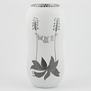 スティグ・リンドベリ  Graziaシリーズ  白いベース  植物と洗濯物の装飾  22cm  1951年
