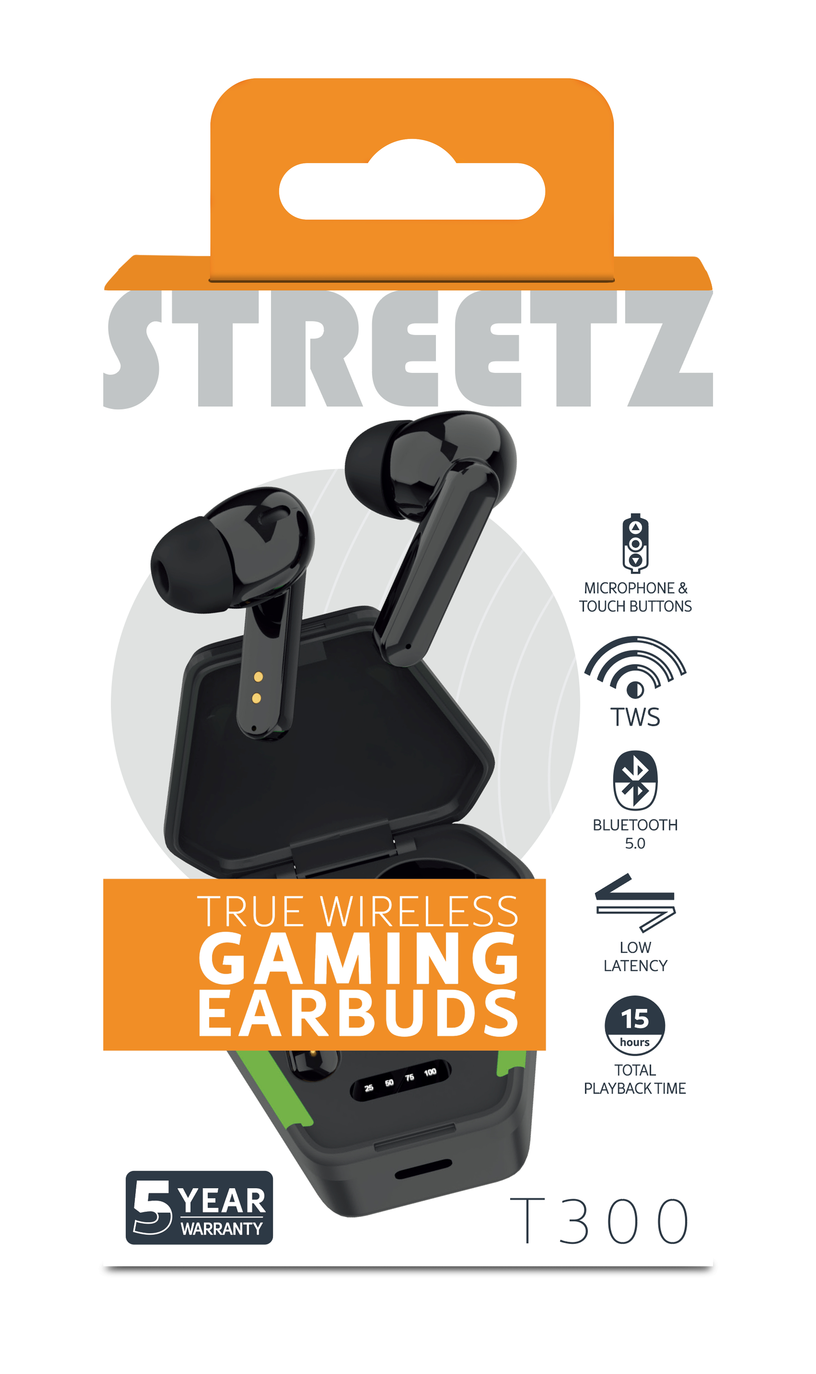 Streetz, True Wireless Stereo, Gaming, in-ear, matt svart - 17