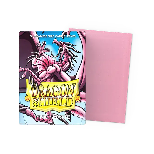 Dragon Shield: Pink - Matte Sleeves - Japanese Size