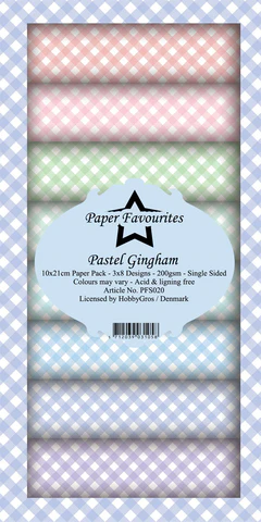 Paper Favourites Slim Card -Pastel Gingham