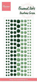 MD Enamel Dots -Duotone Green