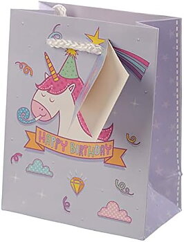 Presentpåse Happy Birthday - Enhörning, liten