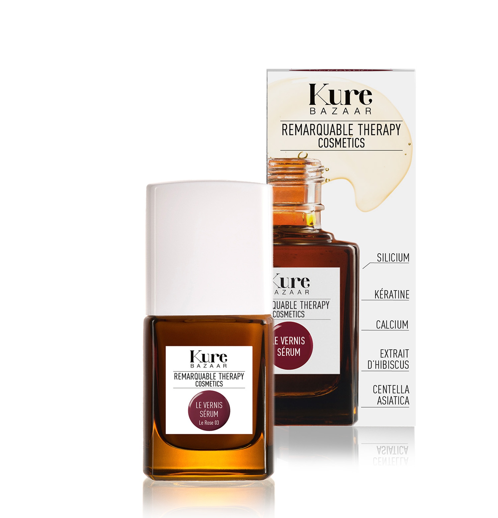 Kure Bazaar Remarquable Therapy Strengthening Nail Polish,  Le Rose 03, 10ml - 2