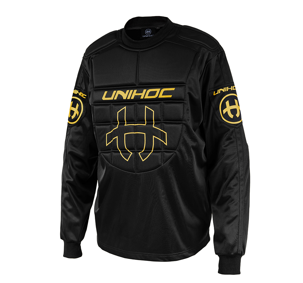 Unihoc Shield Goalie Jersey black/gold