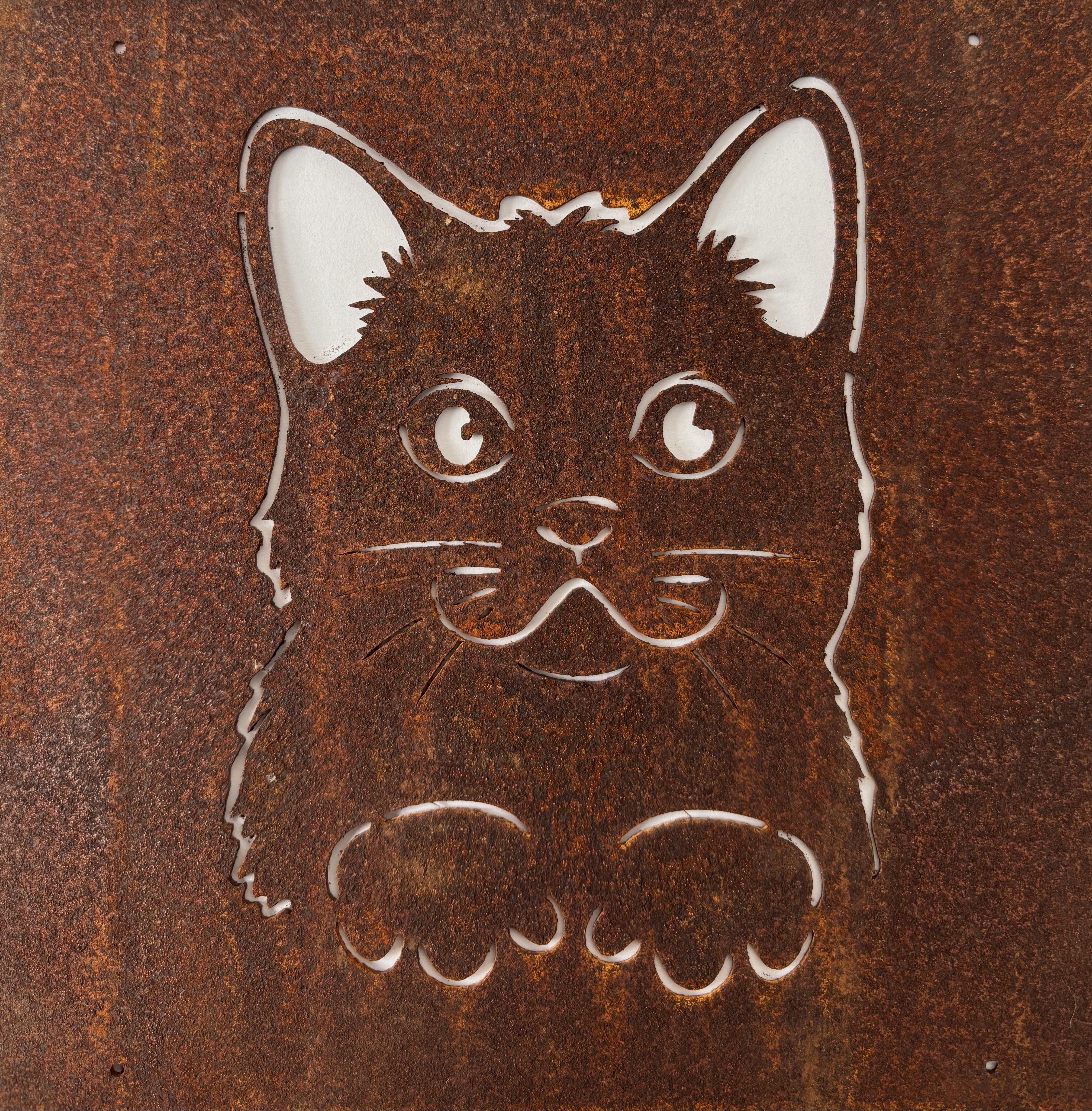 Trädgårdsskylt - Katt - 2