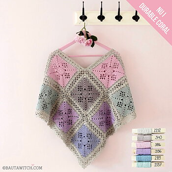 Garn (13 nystan) till romantisk sommarponcho