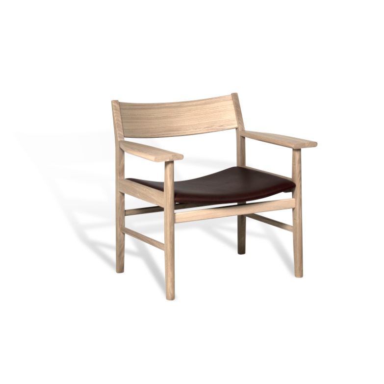 Lounge stol SIZA vitpigmenterad ek Mavis
