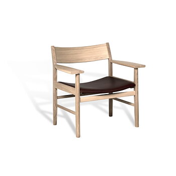 Lounge stol SIZA vitpigmenterad ek Mavis