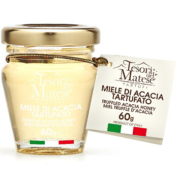 Tesori del Matese Tryffelhonung, 60 g Italiensk akaciahonung med svart sommartryffel.