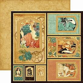 Graphic 45 steampunk debutante collection -Steampunk debutante frames 