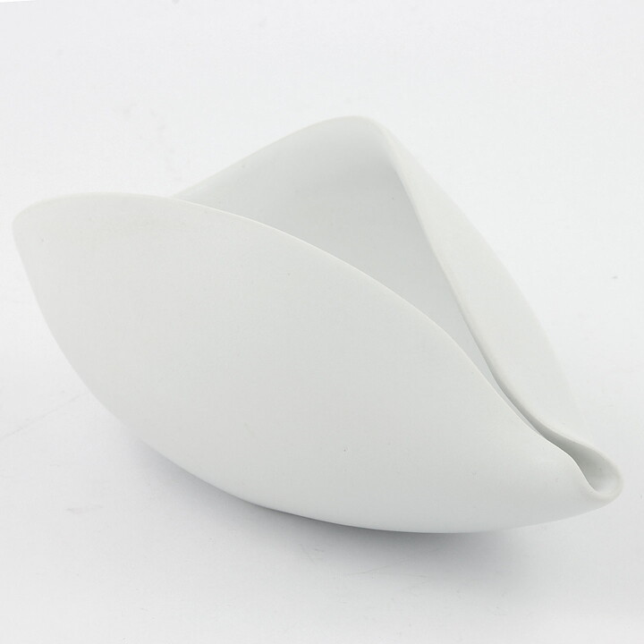 スティグ・リンドべリ Vecklaシリーズ  曲線美の白いボウル Bowl 1950年  18cm (3)