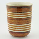 Britt-Louise Sundell (Hambo 1960s) White/Brown Cylinder Vase 18 cm