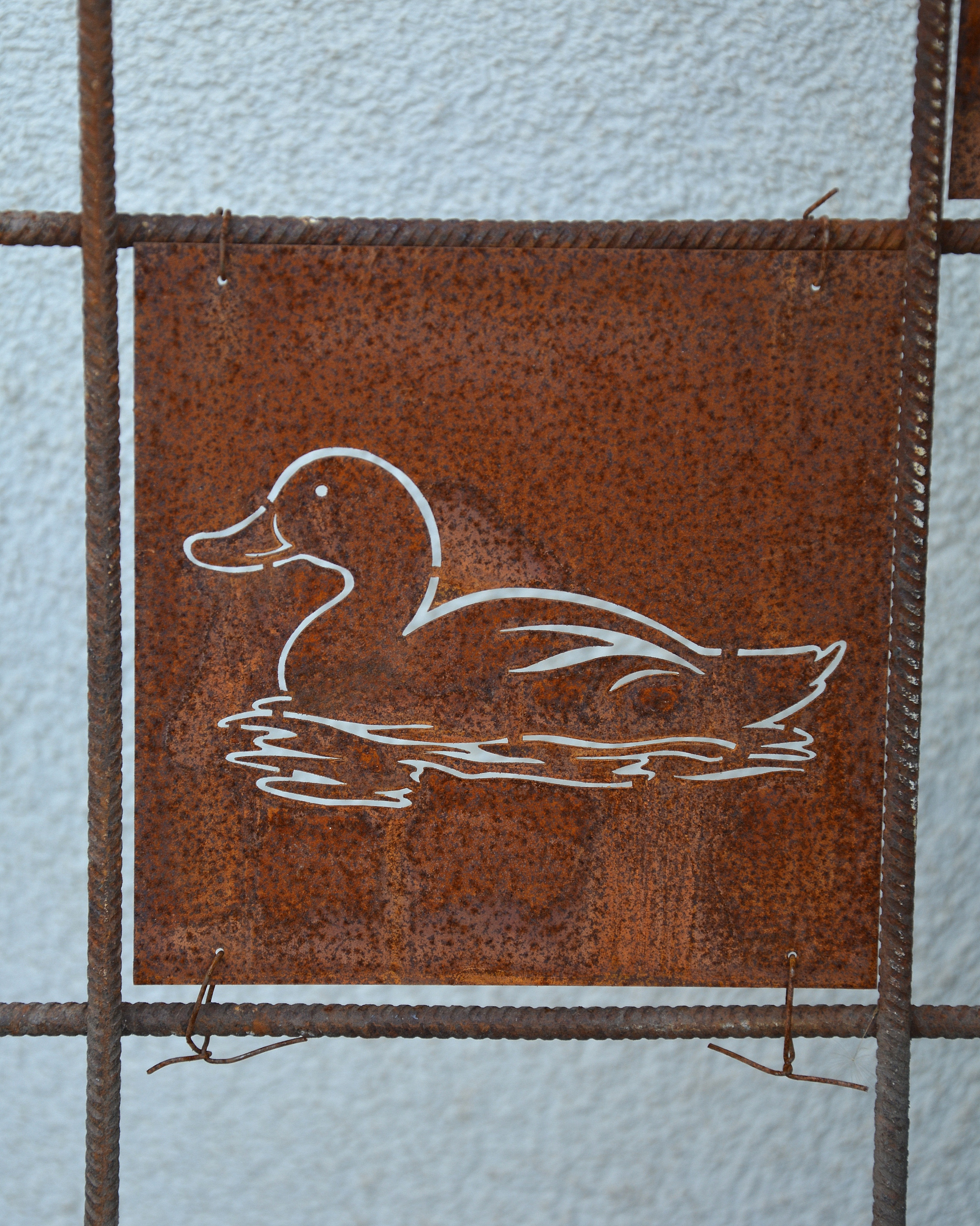 Rostig skylt till armeringsnät AND / ANKA 14 cm