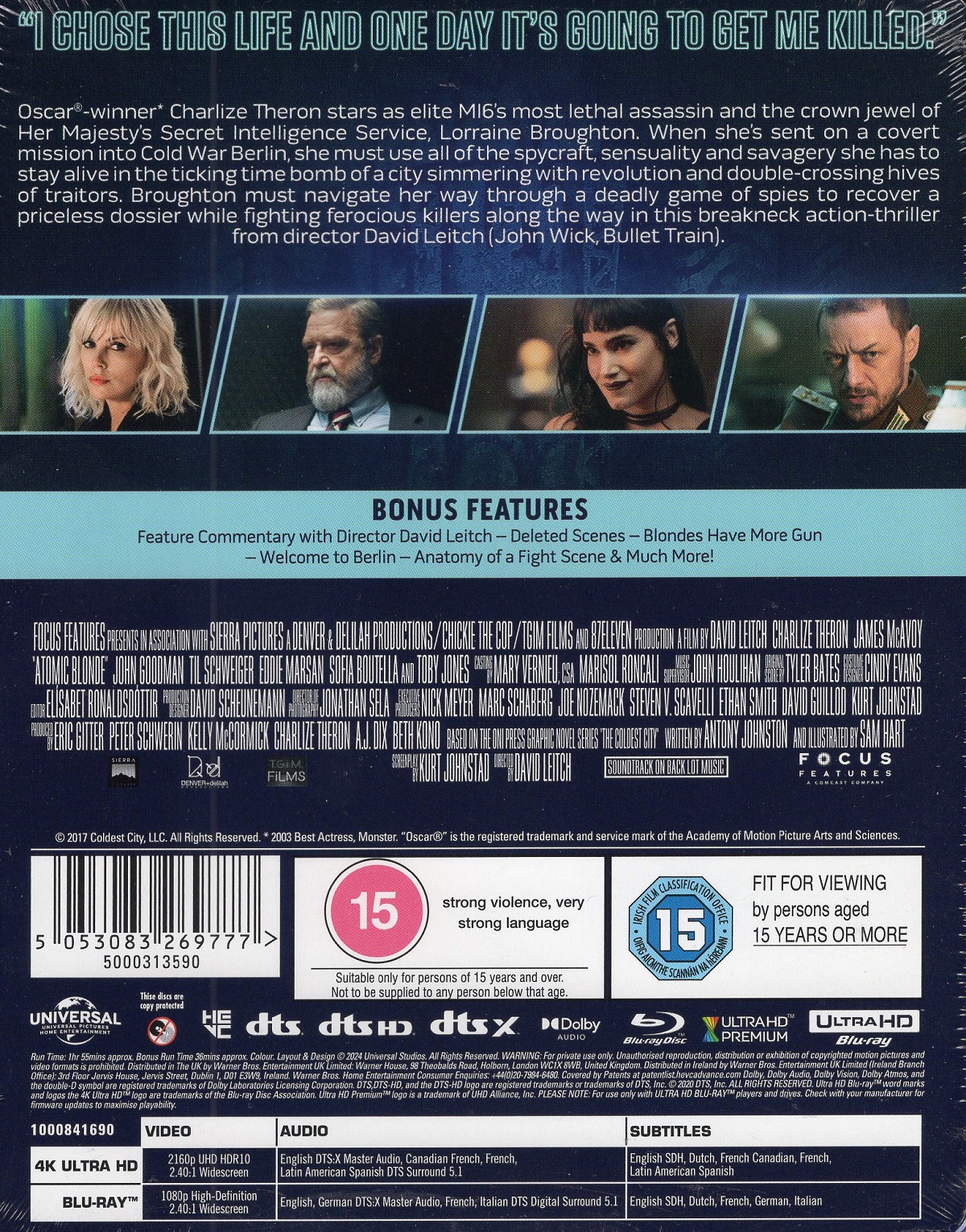 Atomic Blonde (Limited Edition Steelbook) (ej svensk text) (4K Ultra HD + Blu-ray) - 2