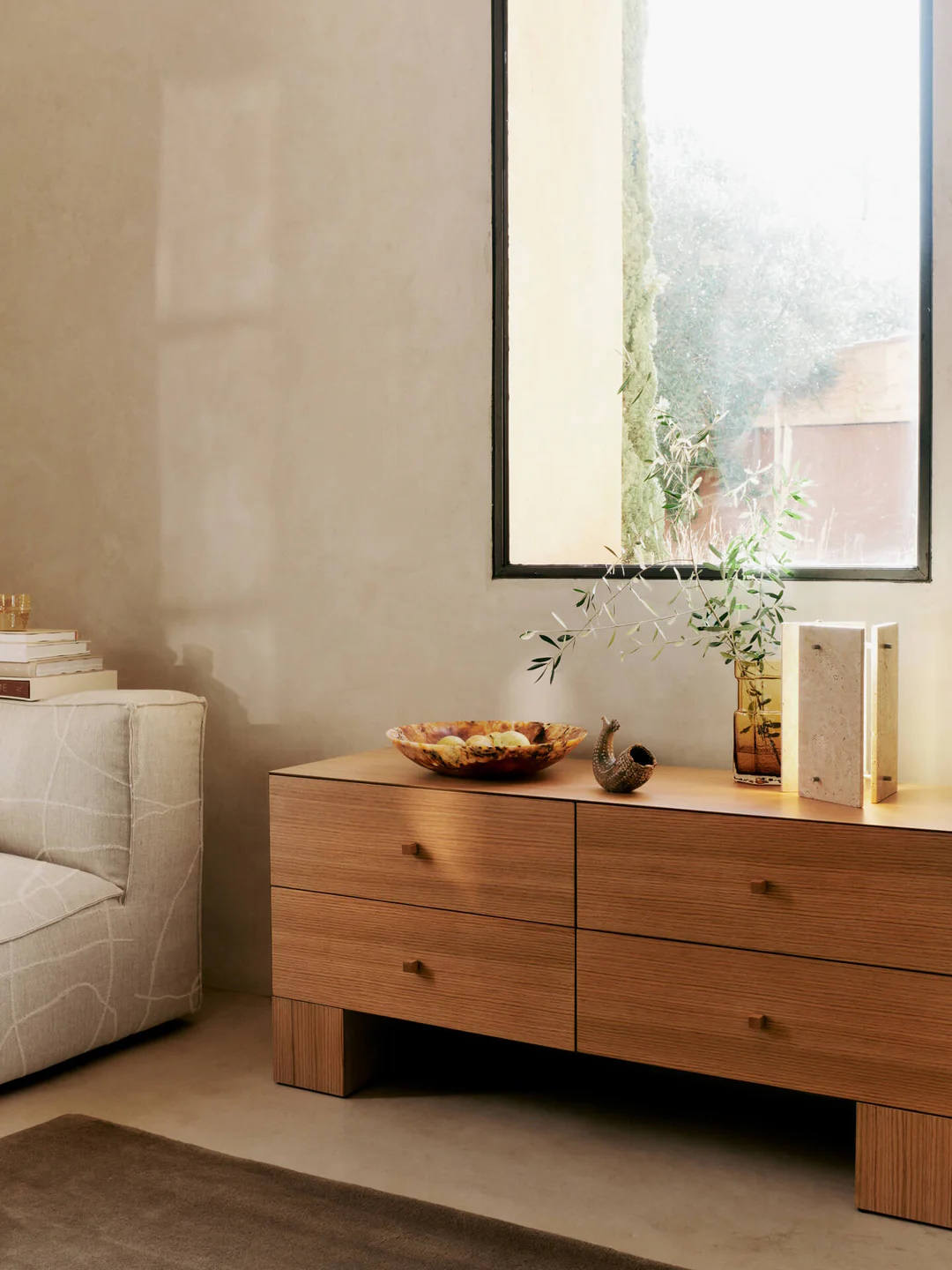 Oeste bordslampa travertin Ferm Living - 5
