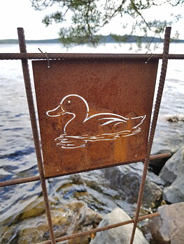 Trädgårdsskylt - Anka