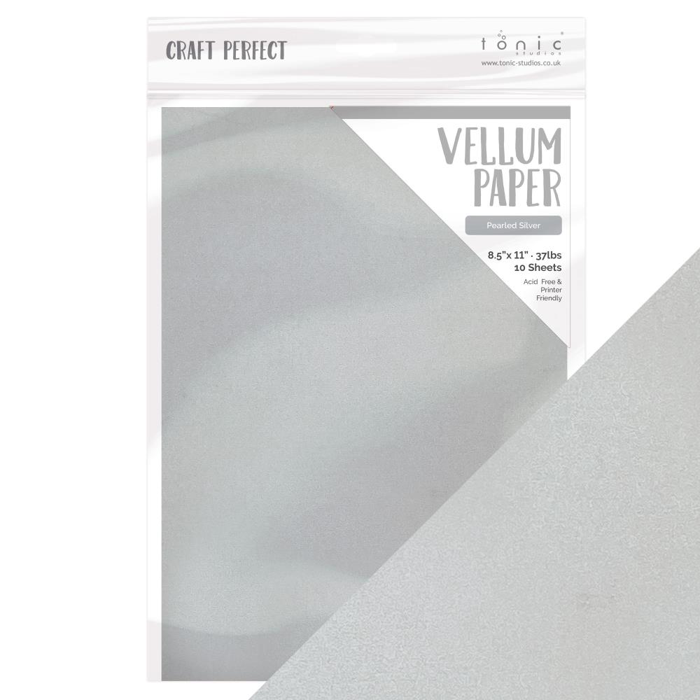 Craft Perfect - Vellum Paper - Pearled Silver