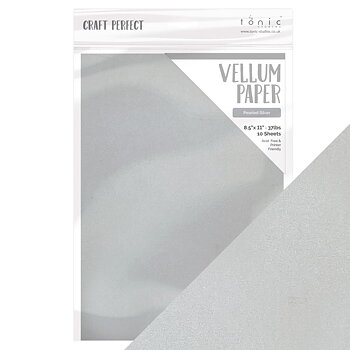 Craft Perfect - Vellum Paper - Pearled Silver