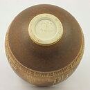 Gösta Rubensson (1960s) Unique Brown Haresfur Bowl with Relief 17 cm