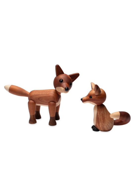Foxy Räv Trädekoration 12 cm Mahogny - 3