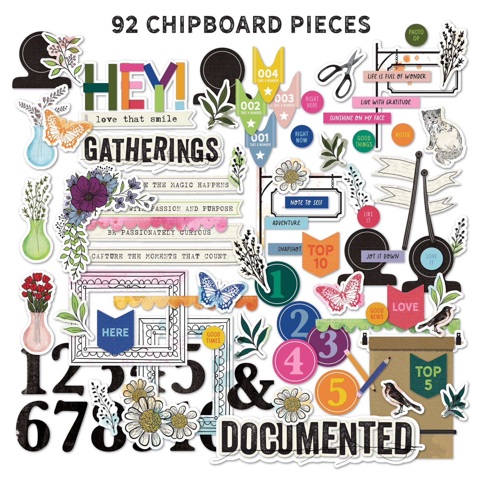 49 And Market - Chipboard Bits - The Flower Emporium - 3