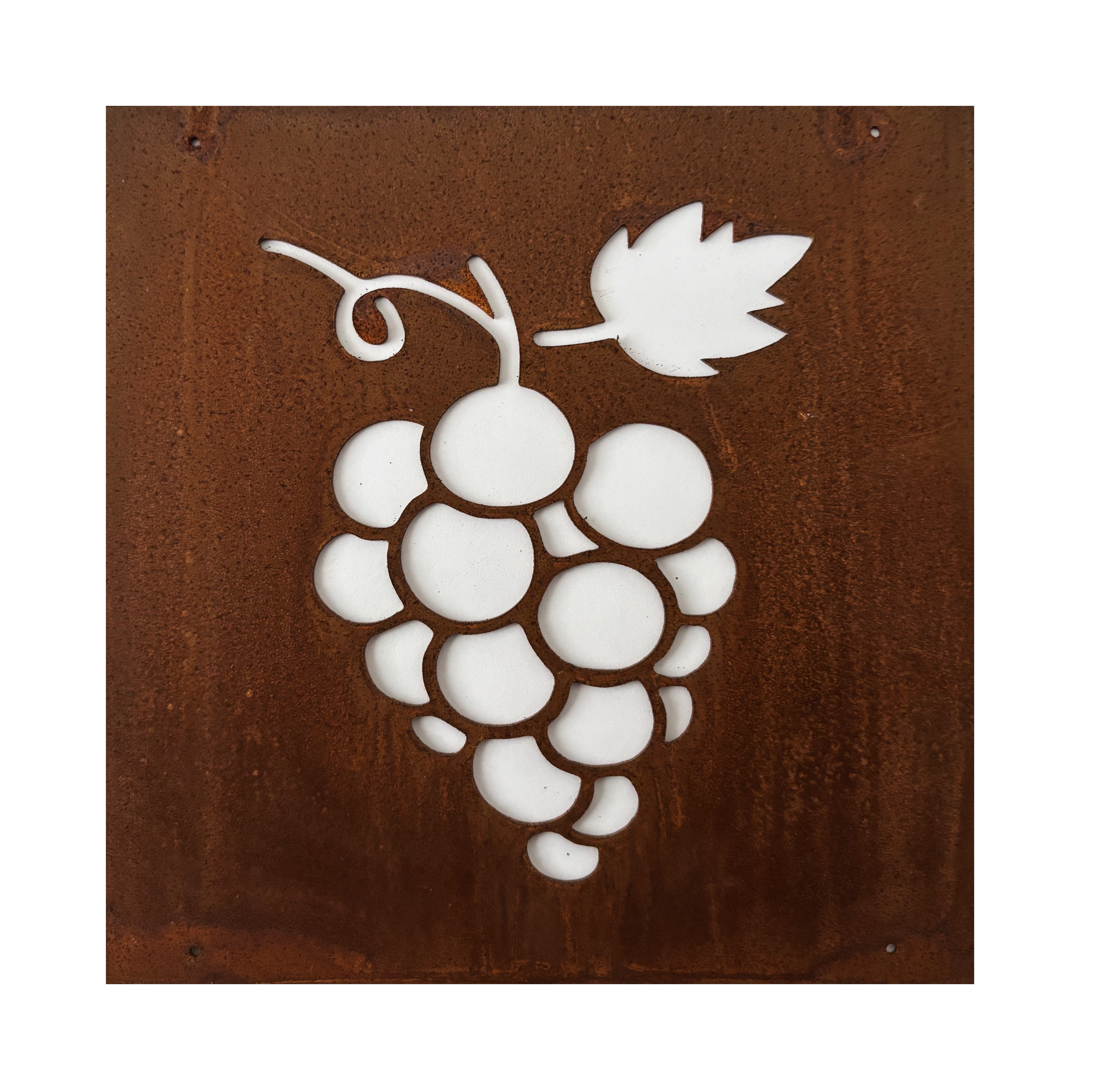 Rostig skylt till armeringsnät VINDRUVOR 14 cm