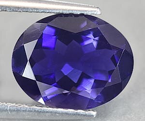 Impresionante piedra preciosa suelta de iolita natural ovalada de alta calidad de 2,06 ct