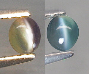 Piedra preciosa de ojo de gato de alejandrita suelta natural extremadamente rara