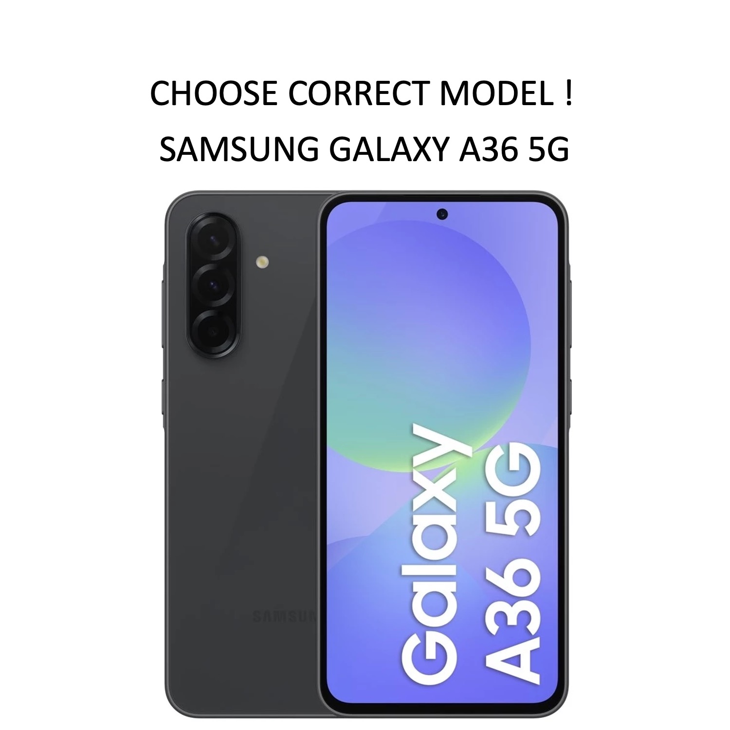 Samsung Galaxy A36 skal mobilskal korthållare slot svart - 2