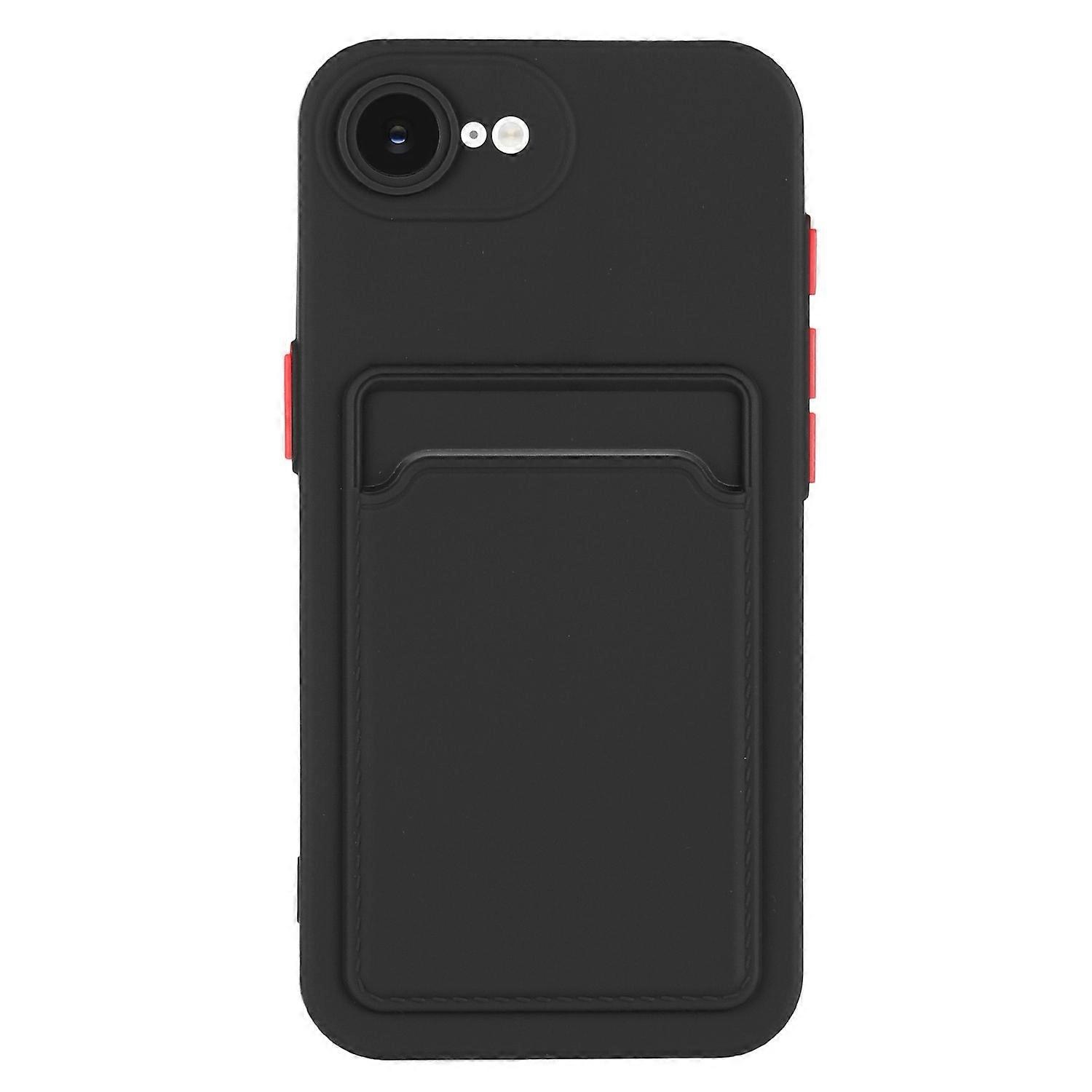 Iphone 16e skal mobilskal korthållare slot svart - 5