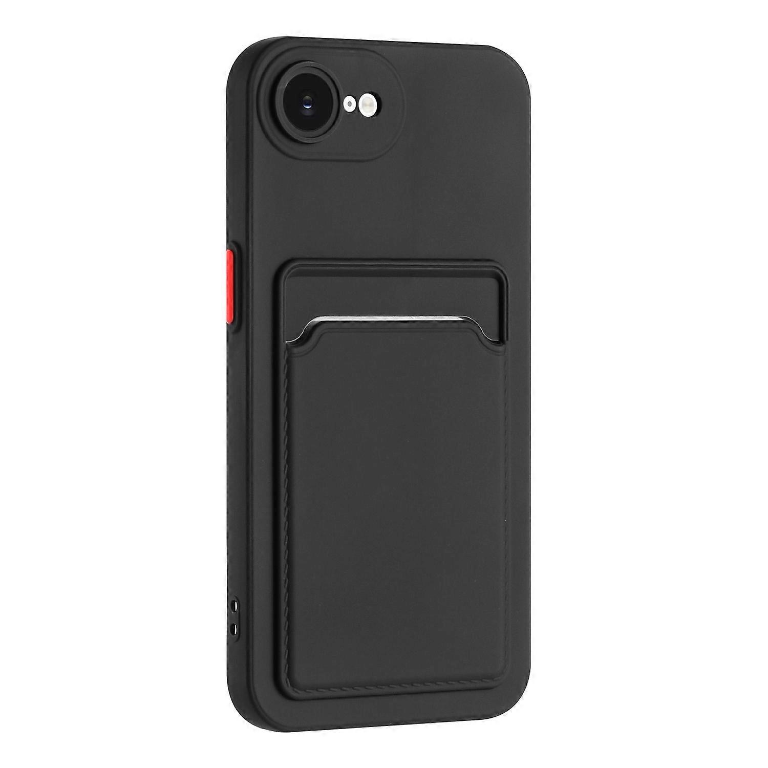 Iphone 16e skal mobilskal korthållare slot svart - 4