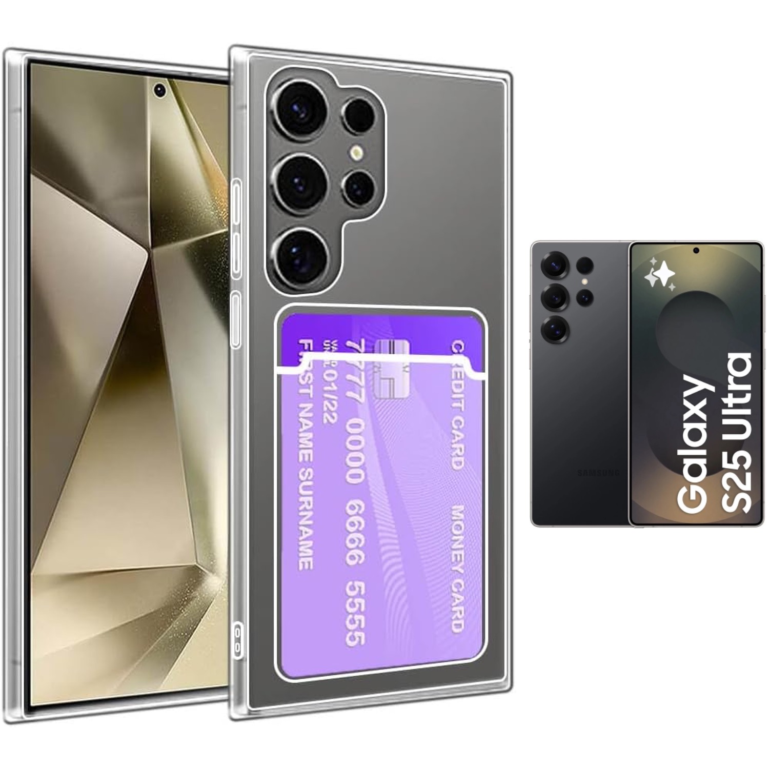 Samsung Galaxy S25 Ultra skal korthållare mobilskal slot