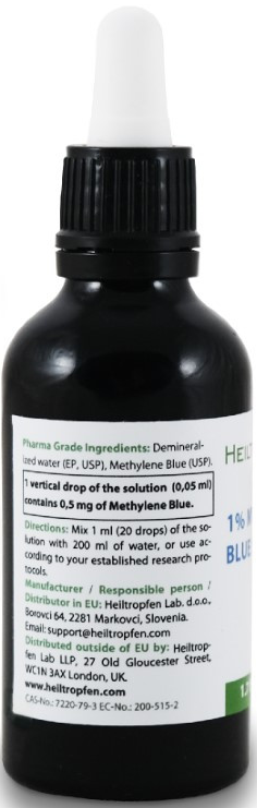 Heiltropfen Methylene Blue Solution 1% – Metylenblått (50 ml) - 2