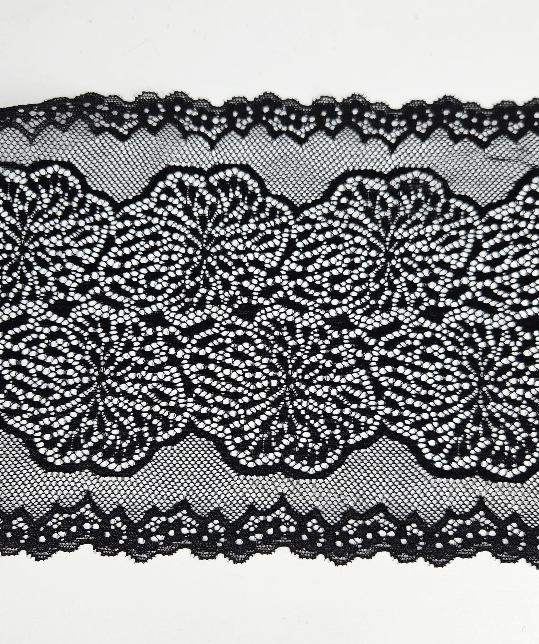 Black stretch lace - 18 cm - 2