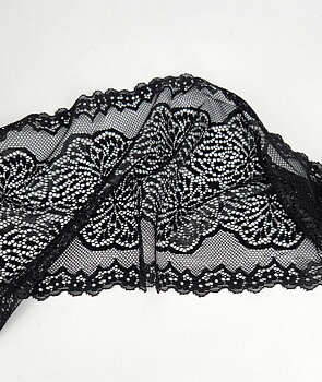 Black stretch lace - 18 cm