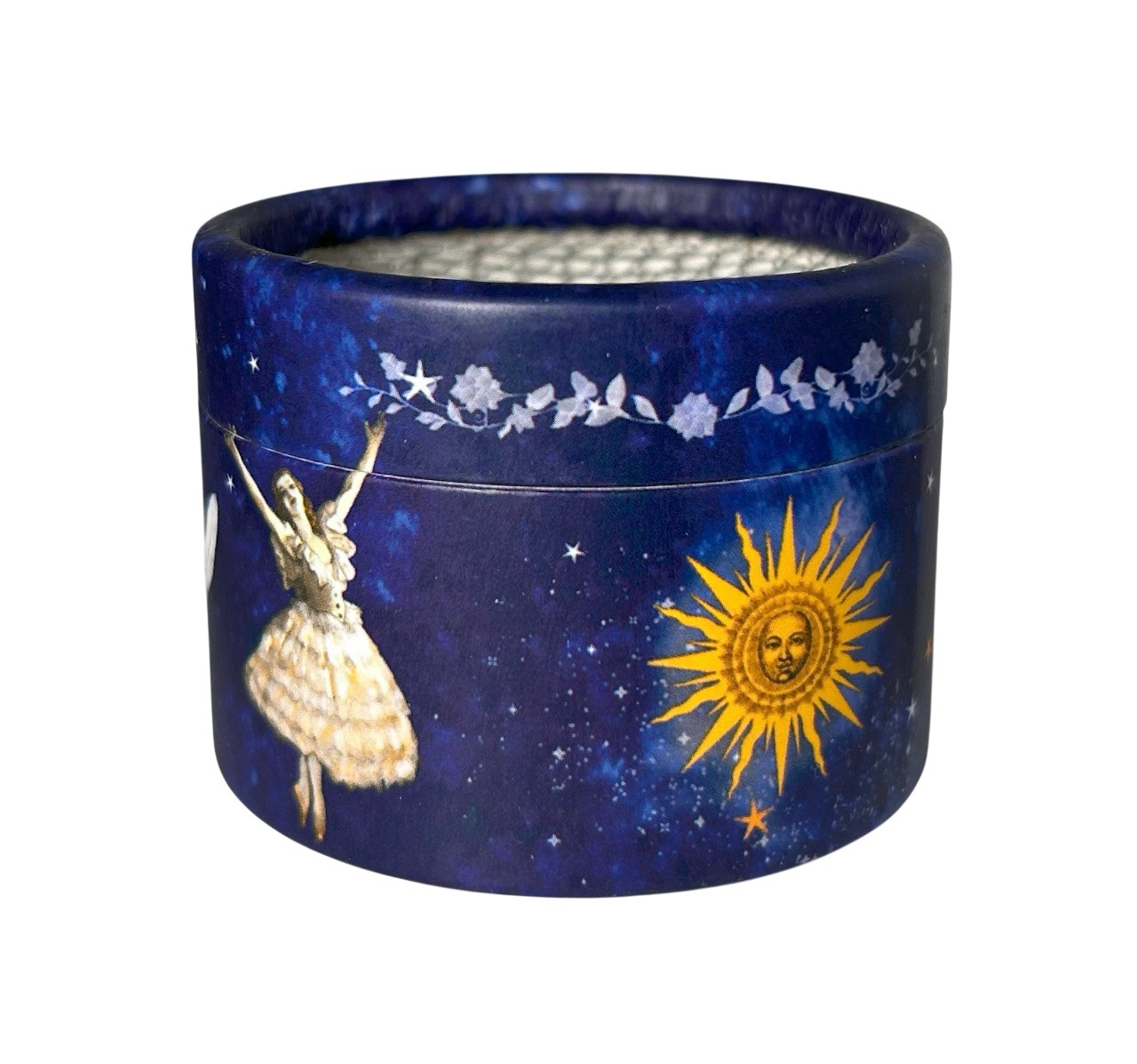 Cardboard box for musical mechanism - Pierrot, sun & moon - 3