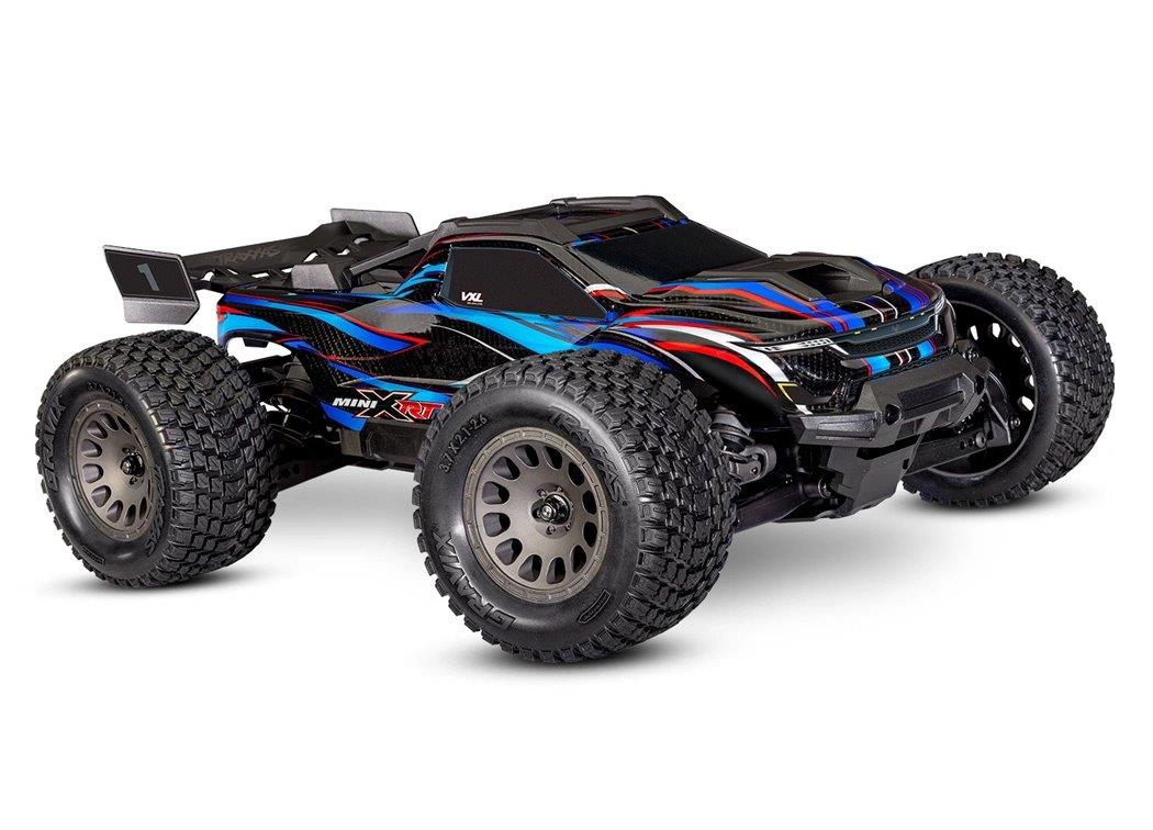 Traxxas Mini XRT RTR TQi VXL-3s Blå - USB-C Laddare / 2s LiPo med ESC Kylfläkt