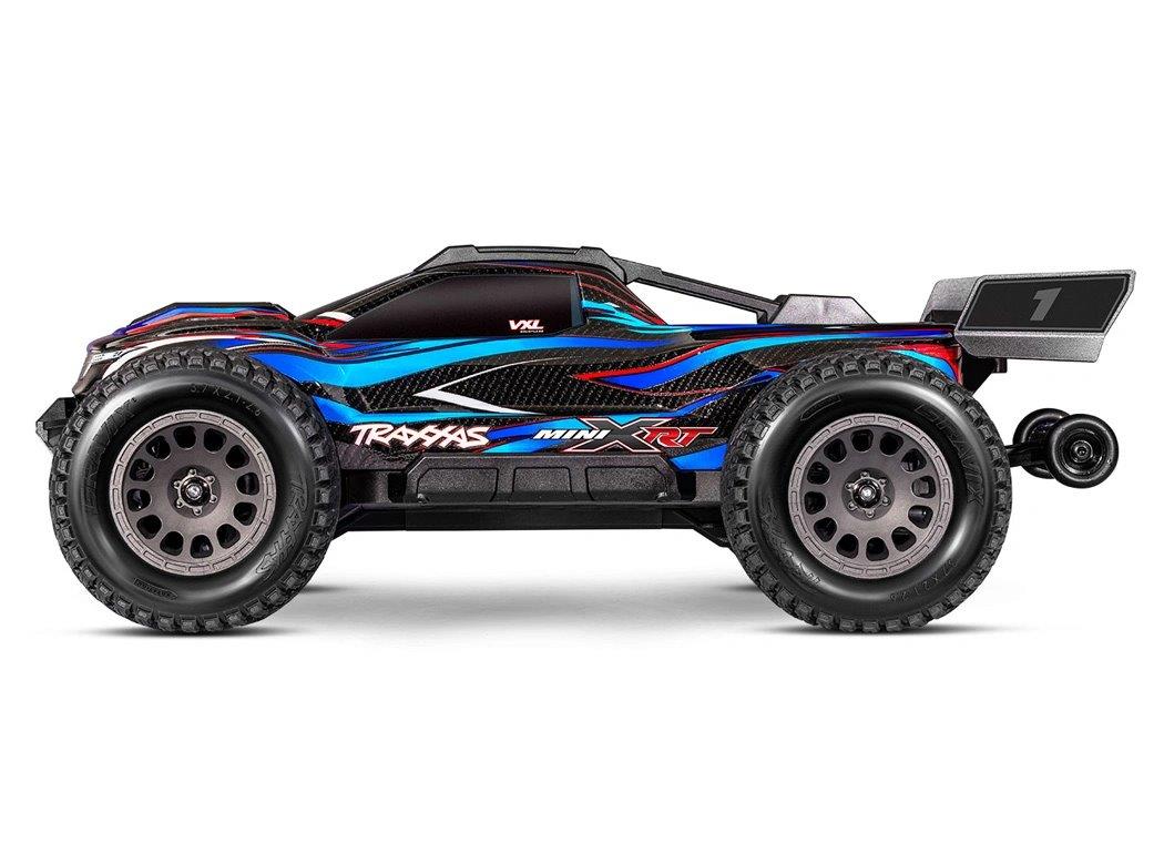 Traxxas Mini XRT RTR TQi VXL-3s Blå - USB-C Laddare / 2s LiPo med ESC Kylfläkt - 3